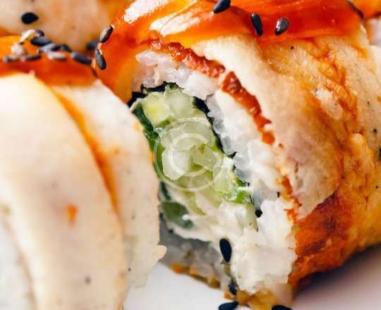 California Roll with Black Sesame